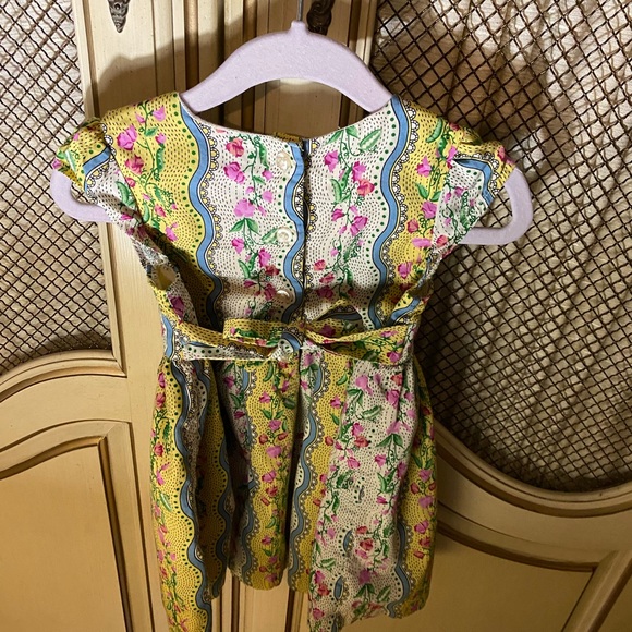 Cath Kidston 6-9 months sweet pea baby tie back dress and bloomer - Picture 7 of 12